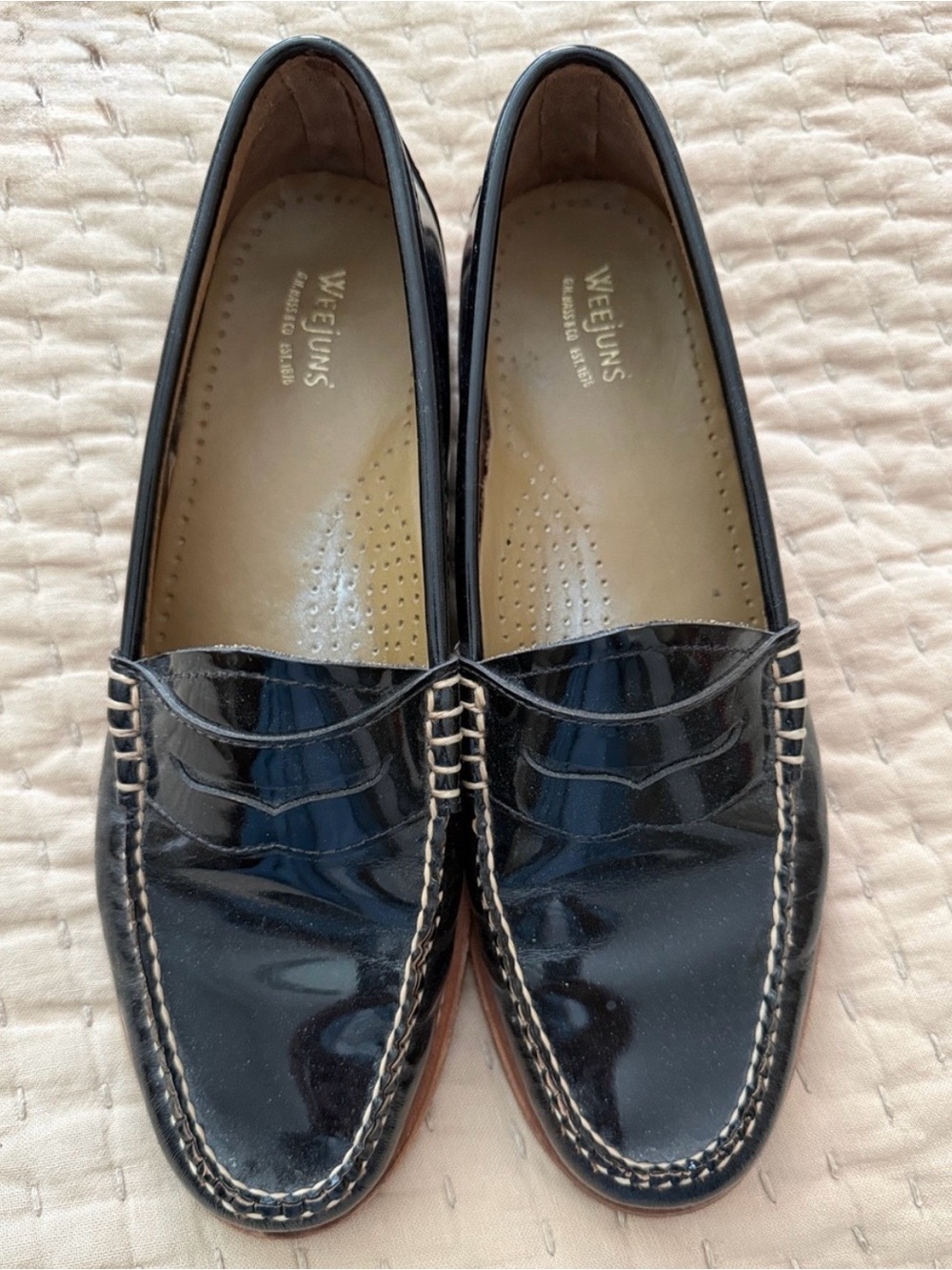 G.H. Bass & Co. Black Patent Leather Women's Penny Loafers